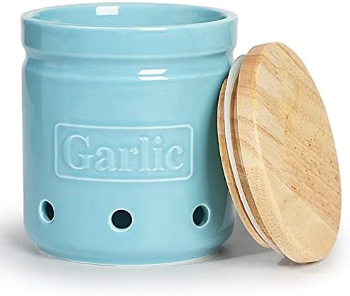 Porcelain Garlic Keeper With Lid, Ceramic Garlic Saver 4.3-Inch (White) 6 Porcelain Garlic Keeper With Lid, Ceramic Garlic Saver 4.3-Inch (White) - Image 6