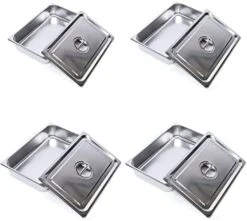 4 Pcs Hotel Pan Steam Table Pans With Lid, 4" Deep Full Size Stainless Steel Food Pan With Cover, Buffet Servers Pans Food Warmer Catering Pan Hot Steam Tray Water Pan For Restaurant Commercial 18 4 Pcs Hotel Pan Steam Table Pans With Lid, 4" Deep Full Size Stainless Steel Food Pan With Cover, Buffet Servers Pans Food Warmer Catering Pan Hot Steam Tray Water Pan For Restaurant Commercial -Peugeot Shop 41bznDwx 5L. AC