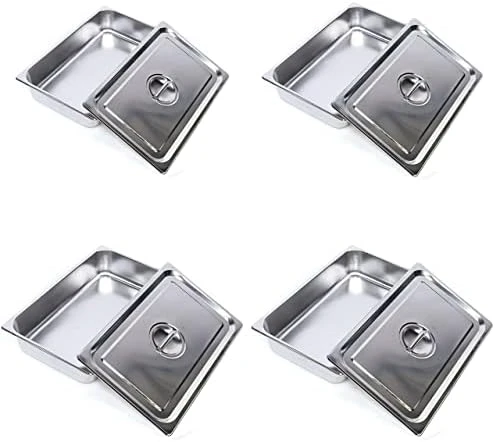 4 Pcs Hotel Pan Steam Table Pans With Lid, 4" Deep Full Size Stainless Steel Food Pan With Cover, Buffet Servers Pans Food Warmer Catering Pan Hot Steam Tray Water Pan For Restaurant Commercial 7 4 Pcs Hotel Pan Steam Table Pans With Lid, 4" Deep Full Size Stainless Steel Food Pan With Cover, Buffet Servers Pans Food Warmer Catering Pan Hot Steam Tray Water Pan For Restaurant Commercial - Image 7