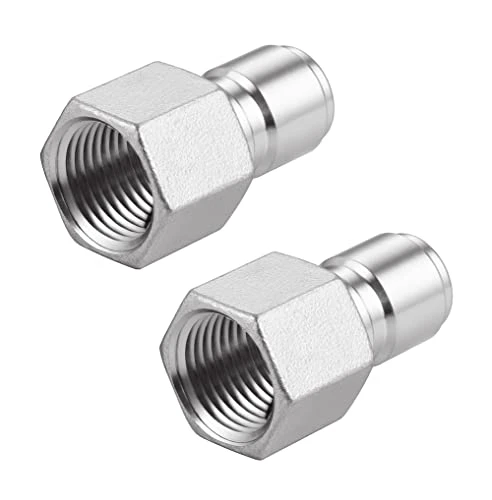 Stainless Steel Male Quick Disconnect,Female NPT 1/2" Homebrewing Quick Connector 2 Pack 3 Stainless Steel Male Quick Disconnect,Female NPT 1/2" Homebrewing Quick Connector 2 Pack - Image 3