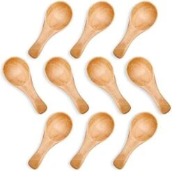 Small Wooden Spoon, 10PCS 3 Inches Ice Cream Salt Spoon Honey Coffee Tea Sugar Salt Jam Mustard Spoons -Peugeot Shop 41cACOHrxbL. AC
