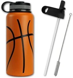 Water Bottle Baseball Softball Tumbler 32 Oz Gift For Mom Men Flask Sports Travel Waterbottle, Stainless Steel, Vacuum Insulated, Water Cold For 24, Hot For 12 Hours -Peugeot Shop 41cNeKKV8L. AC