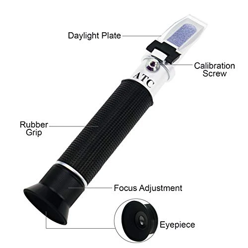 Portable Clinical Refractometer With ATC For Urine Specific Gravity RI Measurement Of Pet Dog Cat 1.000-1.060RI And Blood Serum Protein 2-14g/dl, Free Pipettes 4 Portable Clinical Refractometer With ATC For Urine Specific Gravity RI Measurement Of Pet Dog Cat 1.000-1.060RI And Blood Serum Protein 2-14g/dl, Free Pipettes - Image 4