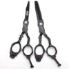 6.0 Inch Professional Hairdressing Scissors Set Hairstylists Upscale Hair Modeling Barber Cutting Thinning Shears 440C Steel Skull Handle Fine Polishing Hairdressers Salon Supplies