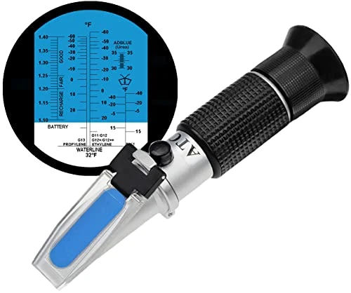 TRZ 4-in-1 DEF Refractometer Ethylene Glycol, Propylene Glycol In Antifreeze Fluids Freezing Point Temperature And Freezing Point Concentration, Automotive And Industrial Battery Fluid 1 TRZ 4-in-1 DEF Refractometer Ethylene Glycol, Propylene Glycol In Antifreeze Fluids Freezing Point Temperature And Freezing Point Concentration, Automotive And Industrial Battery Fluid