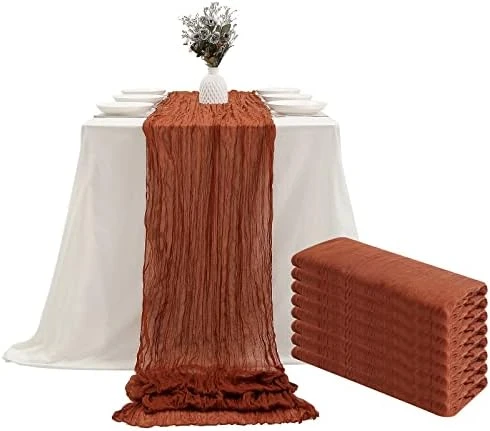 Sage Green Cheesecloth Table Runner 13.3ft Boho Gauze Cheese Cloth Table Runner Rustic Sheer Runner 160inch Long For Wedding Bridal Baby Shower Birthday St. Patrick's Day Table Decorations 8 Sage Green Cheesecloth Table Runner 13.3ft Boho Gauze Cheese Cloth Table Runner Rustic Sheer Runner 160inch Long For Wedding Bridal Baby Shower Birthday St. Patrick's Day Table Decorations - Image 8