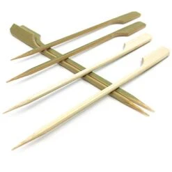 4.7 Inch Bamboo Wood Wooden Paddle Picks Skewers For Cocktail，Appetizers，Fruit Kabobs，Sandwich，Barbeque Snacks.More Size Choices 3.5''/ 4.7''/ 7''/ 10'' (Pack Of 100)
