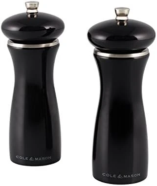 Cole & Mason Precision Sherwood Black Gloss Salt And Pepper Mill Gift Set, Wood, 20 Cm 8 Cole & Mason Precision Sherwood Black Gloss Salt And Pepper Mill Gift Set, Wood, 20 Cm - Image 8