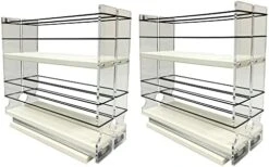 Vertical Spice - 22x2x11 DC - Spice Rack - Fits Narrow Space W/2 Drawers & 2 Tiers - 20 Spice Capacity - Easy Install - Size: 4.6" Wide X 10.75" Tall X 10.6" Depth - Made In USA 12 Vertical Spice - 22x2x11 DC - Spice Rack - Fits Narrow Space W/2 Drawers & 2 Tiers - 20 Spice Capacity - Easy Install - Size: 4.6" Wide X 10.75" Tall X 10.6" Depth - Made In USA -Peugeot Shop 41coDkAKy4L. AC