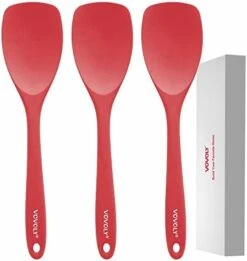 Upgrade Silicone Spatula Spoon Set,VOVOLY Heat Resistant Rubber Spoonula, Seamless Non-Stick Flexible Scrapers For Baking Mixing Tool,3 Pack, -Peugeot Shop 41cqNv17kdL. AC