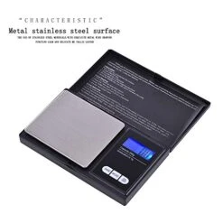 300g/0.01g High Precision Digital Electronic Scale,Portable Mini Digital Scale LCD With Blue Backlight, Measurement Converter For Jewelry,Goods,Precious Metals,Kitchen,Easy To Read (Black) -Peugeot Shop 41crlOoPXUL