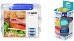 Sistema KLIP IT Accents Collection Sandwich Box Food Storage Container, 15.2 Oz./0.5 L, Color Received May Vary -Peugeot Shop 41csVOk4VIL. AC