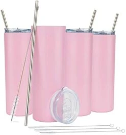 Kinny Tumblers With Lids And Straws (4 Pack) - 20 Oz Double Wall Insulated Slim Stainless Steel Silver Tumblers With Straw Cleaner | Reusable Travel Mug For Hot And Cold Beverages 22 Kinny Tumblers With Lids And Straws (4 Pack) - 20 Oz Double Wall Insulated Slim Stainless Steel Silver Tumblers With Straw Cleaner | Reusable Travel Mug For Hot And Cold Beverages -Peugeot Shop 41d PWXWM0L. AC