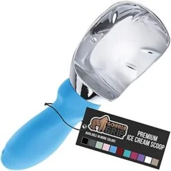 Gorilla Grip Large, Comfortable Handle, Heavy Duty Ice Cream Scoop, Professional Grade Scooper, Get Perfect Shape Scoops, Great For Spooning Frozen Hard Gelato And Sorbet, Cookie Dough, Melon, Aqua -Peugeot Shop 41d3zsNWhFL. AC