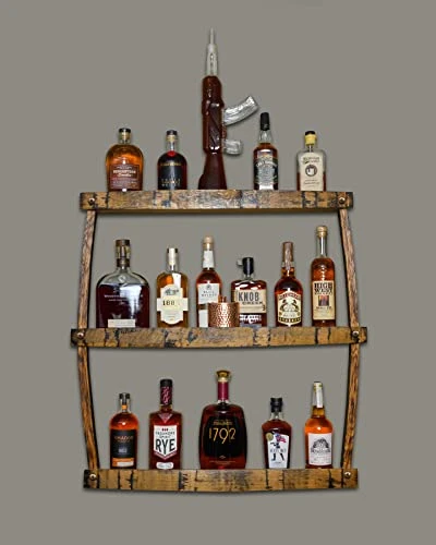 Tactical Traps 1791 Limited Edition Wall Bar – Made From Authentic Wood Whiskey Barrel | Kitchen & Dining Room Bar | Easy Installation | 36” X 36” X 7” 2 Tactical Traps 1791 Limited Edition Wall Bar – Made From Authentic Wood Whiskey Barrel | Kitchen & Dining Room Bar | Easy Installation | 36” X 36” X 7” - Image 2