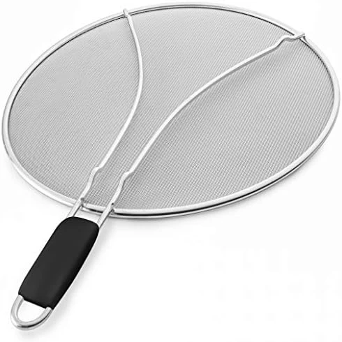 Bellemain Grease Splatter Screen For Frying Pan, Splatter Guard Fry Pan Cover | Fine Mesh Stainless Steel Bacon Splatter Guard | Heavy Duty Splatter Shield With Soft Grip Handle, 9.8” 7 Bellemain Grease Splatter Screen For Frying Pan, Splatter Guard Fry Pan Cover | Fine Mesh Stainless Steel Bacon Splatter Guard | Heavy Duty Splatter Shield With Soft Grip Handle, 9.8” - Image 7
