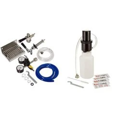 Kegco Bf Ebdck-nt Conversion Kit & BF CK-1P04 Beer Line Cleaning Kit Bottle With 4 0.5-oz Packets Of Cleaner, 1 Quart, Black