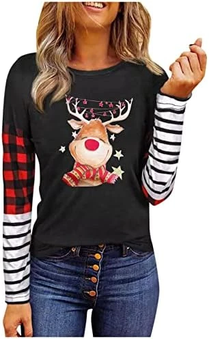 Womens Crewneck Sweatshirt Cute Fashion Christmas Print Long Sleeve Sweatshirts Crew Neck Pullover Top Fall Clothes 5 Womens Crewneck Sweatshirt Cute Fashion Christmas Print Long Sleeve Sweatshirts Crew Neck Pullover Top Fall Clothes - Image 5