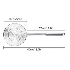 Pider Strainer Skimmer, Swify Stainless Steel Asian Strainer Ladle Frying Spoon With Handle For Kitchen Deep Fryer, Pasta, Spaghetti, Noodle, 5.5 Inch -Peugeot Shop 41dfnLqE63L