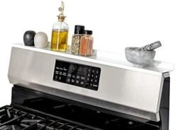 StoveShelf 30" Length White Magnetic Shelf For Kitchen Stove - Kitchen Storage Solution With Zero Installation - Over Stove Spice Rack Organizer -Peugeot Shop 41dhcXQqfdL. AC