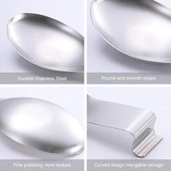 Stainless Steel Spoon Rest,spoon Holder For Stove Top,Utensil Spoon Rest For Kitchen Counter,Brushed Finish, Countertop Heavy Duty,Dishwasher Safe 3.8 X 9.4 Inch (Silver Color 1PC) 9 Stainless Steel Spoon Rest,spoon Holder For Stove Top,Utensil Spoon Rest For Kitchen Counter,Brushed Finish, Countertop Heavy Duty,Dishwasher Safe 3.8 X 9.4 Inch (Silver Color 1PC) -Peugeot Shop 41dshgefdGL