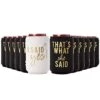 I Said Yes And That's What She Said Bachelorette Party Can Coolers, Set Of 12 Beer Can Coolies, Perfect Bachelorette Party Decorations And Bridesmaid Gifts (Black)