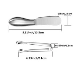 Spreader Knife Set,6-Piece Cheese And Butter Spreader Knives,Mini Serving Tongs,Stainless Steel Multipurpose Butter Knives