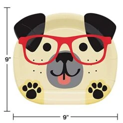 Creative Converting Dog Party Shaped Dinner Plates, 24 Ct