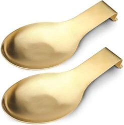 Stainless Steel Spoon Rest, Spatula Ladle Holder, Stainless Steel Utensil Spoon Rest Holder, Brushed Finish, Dishwasher Safe 9.8 X 3.7 Inch (Gold 1PC) -Peugeot Shop 41dy0g96iFL. AC