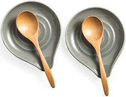Spoon Rest For Kitchen Countertop Porcelain Spoon Holder For Stove Top Large Holder For Spatula, Spoons Or Tongs, Framhouse Decor, Mothers Day Gifts, Gray -Peugeot Shop 41e1gM4icSL. AC
