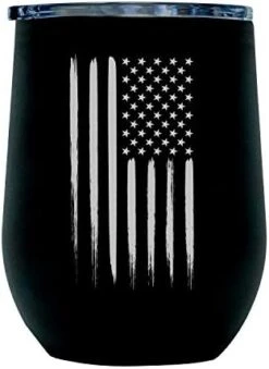 Air Force Steel Stemless Wine Glass Tumbler, 12 Oz Double Wall Vacuum Insulated Whiskey Tumbler With USAF Logo And Lid -Peugeot Shop 41e68Z4pVL. AC