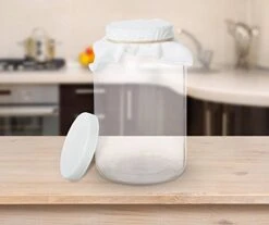 1 Gallon Glass Kombucha Jar - Home Brewing And Fermenting Kit With Cheesecloth Filter, Rubber Band And Plastic Lid - By Kitchentoolz 13 1 Gallon Glass Kombucha Jar - Home Brewing And Fermenting Kit With Cheesecloth Filter, Rubber Band And Plastic Lid - By Kitchentoolz -Peugeot Shop 41eACKmgwiL
