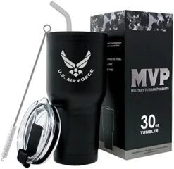 30 Oz USMC Black Double Wall Vacuum Insulated Stainless Steel Tumbler Travel Mug - USMC Vet Owned Business -Peugeot Shop 41eDqj9FojL. AC