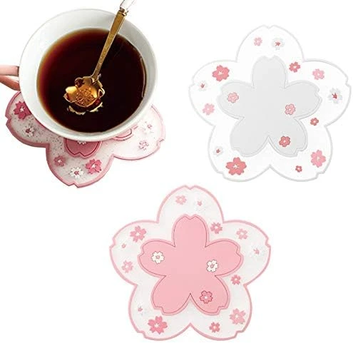 2 Pcs Silicone Coaster Cup Mat Cute Flower Coasters Non Slip Silicone Drink Cup Mat For Drinks PVC Tabletop Protection Mat Bowl Mat Heat Insulation Placemat (Large) 8 2 Pcs Silicone Coaster Cup Mat Cute Flower Coasters Non Slip Silicone Drink Cup Mat For Drinks PVC Tabletop Protection Mat Bowl Mat Heat Insulation Placemat (Large) - Image 8