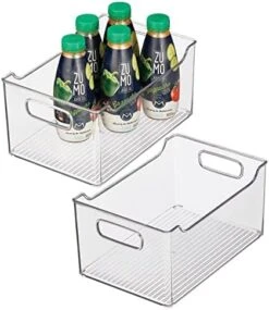 Slim Stackable Plastic Storage Organization Bin With Handles For Kitchen Cabinet, Pantry, Shelf, Refrigerator, Home Organizer For Fruit, Potatoes, Onions, Drinks, Snacks, Pasta, 2 Pack, Clear 18 Slim Stackable Plastic Storage Organization Bin With Handles For Kitchen Cabinet, Pantry, Shelf, Refrigerator, Home Organizer For Fruit, Potatoes, Onions, Drinks, Snacks, Pasta, 2 Pack, Clear -Peugeot Shop 41eUsJqDHKL. AC