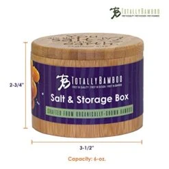 Salt Cellar Bamboo Storage Box With Magnetic Swivel Lid, 6 Ounce Capacity, You Are The Salt Of The Earth Matthew 5:13 Engraved On Lid 11 Salt Cellar Bamboo Storage Box With Magnetic Swivel Lid, 6 Ounce Capacity, You Are The Salt Of The Earth Matthew 5:13 Engraved On Lid -Peugeot Shop 41eVa05OPqL