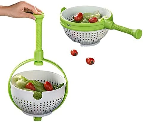 Salad Spinner,Fruit Washer,Fruit Washer Spinner,Salad Spinner Large,Lettuce Spinner,Manual Press Spin, Centrifugal Dehydration, Non-Slip Handle, Suitable For Vegetables, Fruits, Home, Kitchen. 4 Salad Spinner,Fruit Washer,Fruit Washer Spinner,Salad Spinner Large,Lettuce Spinner,Manual Press Spin, Centrifugal Dehydration, Non-Slip Handle, Suitable For Vegetables, Fruits, Home, Kitchen. - Image 4