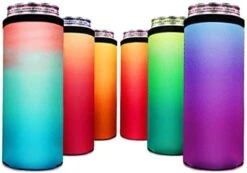 6 Skinny Can Coolers Slim Can Cooler For Slim Beer & Hard Seltzer, Skinny Beer Cans Coolie Skinny Insulators, Claw Can Cooler Sleeve Summer Daze -Peugeot Shop 41eZwa7pvL. AC