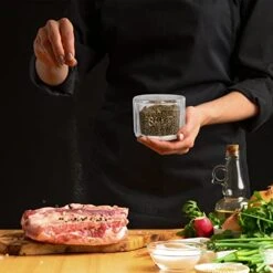 2 Pack Clear Glass Salt Cellar With Lid, Salt Storage Container Salt Box, Retro Style, Kitchen Decor, Wedding Gift, 3.75" D X 3.15" H 11 2 Pack Clear Glass Salt Cellar With Lid, Salt Storage Container Salt Box, Retro Style, Kitchen Decor, Wedding Gift, 3.75" D X 3.15" H -Peugeot Shop 41ecTNeAddL