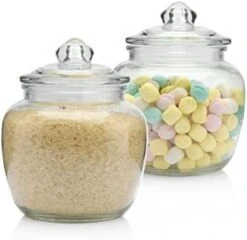 Glass Jars With Airtight Lid - Set Of 2 Large Apothecary Jar - 2 Pc Glass Jar Set – Canisters Sets For The Kitchen For Cookies, Flour, Sugar, Rice - Holds 75oz 9.5 X 5.5-inch 10 Glass Jars With Airtight Lid - Set Of 2 Large Apothecary Jar - 2 Pc Glass Jar Set – Canisters Sets For The Kitchen For Cookies, Flour, Sugar, Rice - Holds 75oz 9.5 X 5.5-inch -Peugeot Shop 41ejTCGu7L. AC