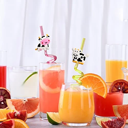 25 Cow Party Favors Drinking Straws Goodie Gifts For Boys Girls Holy Cow Im One Birthday Party Supplies With 2 PCS Cleaning Brushes 3 25 Cow Party Favors Drinking Straws Goodie Gifts For Boys Girls Holy Cow Im One Birthday Party Supplies With 2 PCS Cleaning Brushes - Image 3