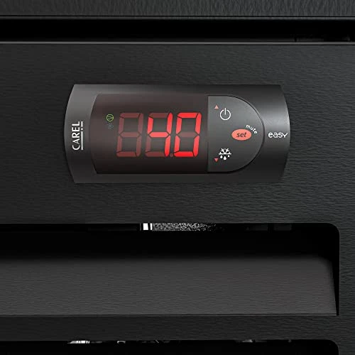 - MDR-2GD-35C 45" Commercial Glass 2 Door Display Refrigerator Merchandiser - Upright Beverage Cooler With LED Lighting - 35 Cu. Ft, Black 3 - MDR-2GD-35C 45" Commercial Glass 2 Door Display Refrigerator Merchandiser - Upright Beverage Cooler With LED Lighting - 35 Cu. Ft, Black - Image 3