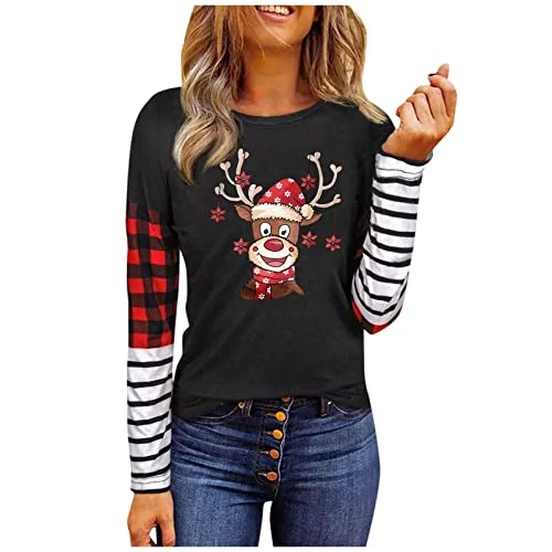 Womens Crewneck Sweatshirt Cute Fashion Christmas Print Long Sleeve Sweatshirts Crew Neck Pullover Top Fall Clothes 1 Womens Crewneck Sweatshirt Cute Fashion Christmas Print Long Sleeve Sweatshirts Crew Neck Pullover Top Fall Clothes