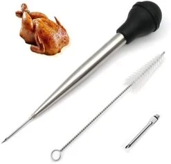 Turkey Baster Syringe For Cooking, Baster Syringe For Thanksgiving, Stainless Steel Turkey Baster With Needles And Cleaning Brush -Peugeot Shop 41f2faH7YSL. AC