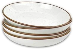 Ora Ceramic Large Pasta Bowls 30oz, Set Of 4 - Serving, Salad, Dinner, Etc Plate/Wide Bowl - Microwave, Oven, Dishwasher Safe Kitchen Dinnerware - Modern Porcelain Stoneware Dishes, Vanilla White -Peugeot Shop 41f4lNaGcgL. AC
