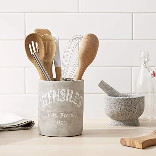 Concrete Utensils Crock, Gray (4584006) 4 Concrete Utensils Crock, Gray (4584006) - Image 4