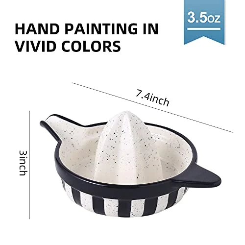 Manual Juicer Ceramic Citrus Press Juicer, Fruit Juicer Orange Lemon Lime Manual Hand Squeezer, Black 2 Manual Juicer Ceramic Citrus Press Juicer, Fruit Juicer Orange Lemon Lime Manual Hand Squeezer, Black - Image 2