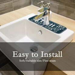 15" Microfiber Cloth Kitchen Faucet Absorbent Mat Splash Guard Drip Water Catcher Countertop Drying Protector Pads Faucet Behind For Bedroom Farmhouse Summer Time 2PCS -Peugeot Shop 41fO8beEkuL