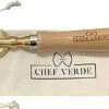 Hef Verde Pasta And Pastry Cutter - Made In Italy (Smooth Brass With Beechwood Handle)
