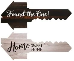 Real Estate Social Media Testimonial Photo Prop Signs - Great For Instagram, Twitter & Facebook (2 Pack, Key - Sold/Key Time AND Key - Found The One/Home Sweet Home) -Peugeot Shop 41fV2JMtm4L